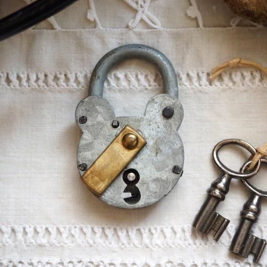 アンティーク 南京錠 | フランス クマ型の南京錠 クマのパドロック