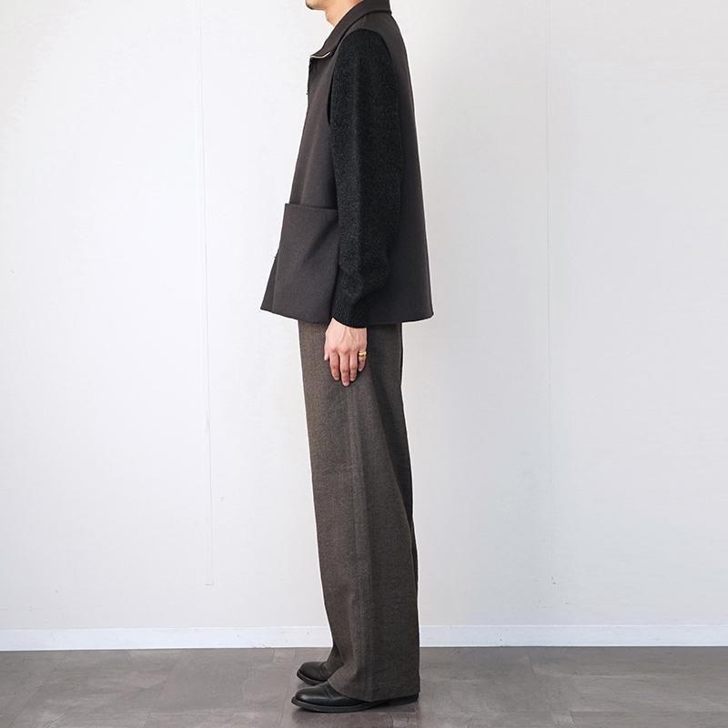 MAATEE&SONS】W-FACE VEST CHACOAL - THIRTY' THIRTY' STORE