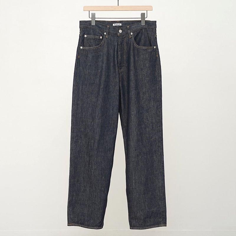 26 S/S】【AURALEE】HARD TWIST DENIM WIDE PANTS INDIGO - THIRTY