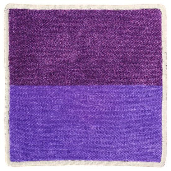 シェニールタオルハンカチ ツートン /パープル×パープルミックス | H