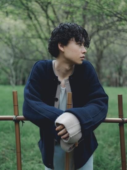 YOKE | 7G ALPACA WOOL RIB CREW NECK CARDIGAN(NAVY) | 7Gアルパカ