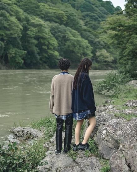 YOKE | 7G ALPACA WOOL RIB CREW NECK CARDIGAN(NAVY) | 7Gアルパカ