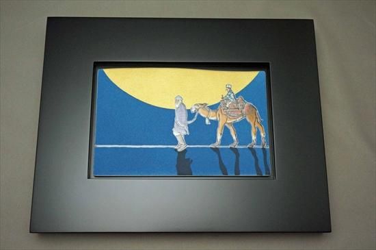 武腰一憲作 色絵遠い日「家路」陶額 - 九谷焼 製造販売専門店 磁器工房