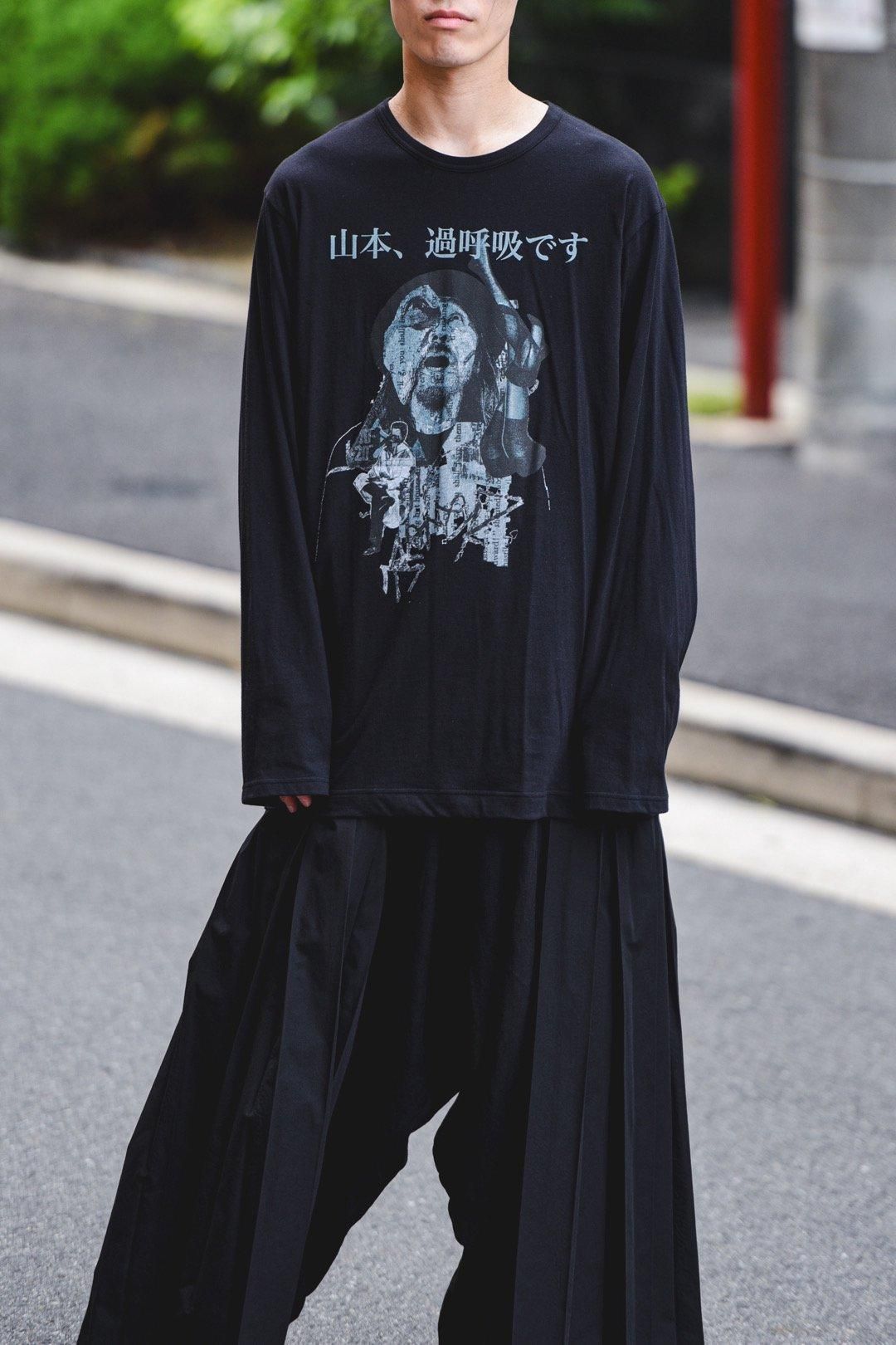 Yohji Yamamoto POUR HOMME 「山本耀司」プリントBIGロングスリーブT