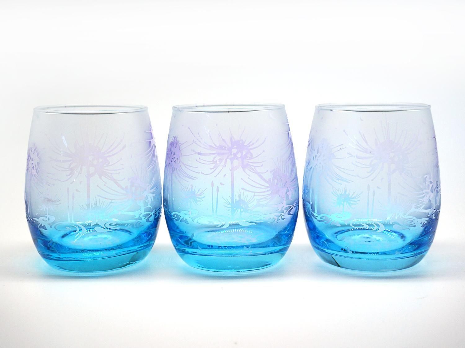 彼岸燦花【紅菖蒲/宍黄金】 | ロックグラス 彼岸花 彫刻 - crafterior