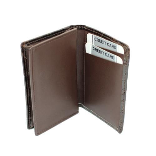 クロコダイル名刺入れ | シャイニングブラウン - 『皮革に製品としての