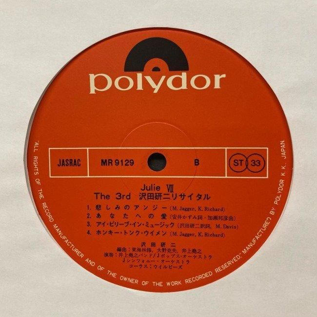 KENJI SAWADA 沢田研二 / JULIE VII 沢田研二リサイタル - Red Ring