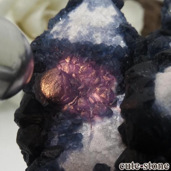 中国 内モンゴル産 Huanggang産 ディープブルーフローライト＆クォーツ