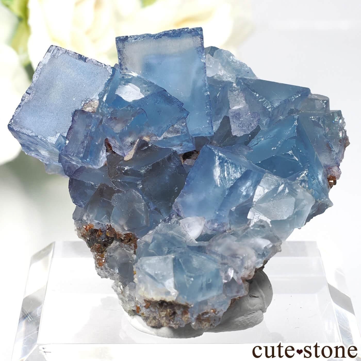 アメリカ イリノイ州 ブルーフローライトの原石 No.30 - cute stone -