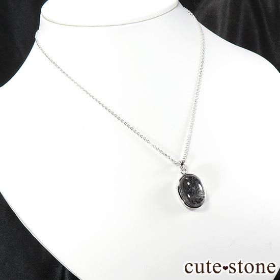 希少】 ヘマタイトインクォーツのオーバル型ペンダントトップ - cute