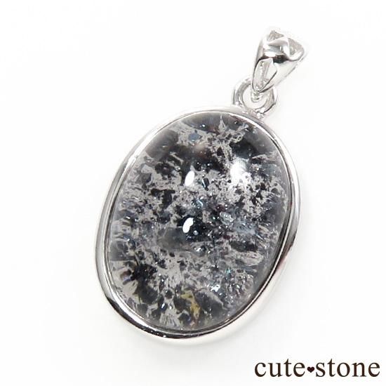 希少】 ヘマタイトインクォーツのオーバル型ペンダントトップ - cute