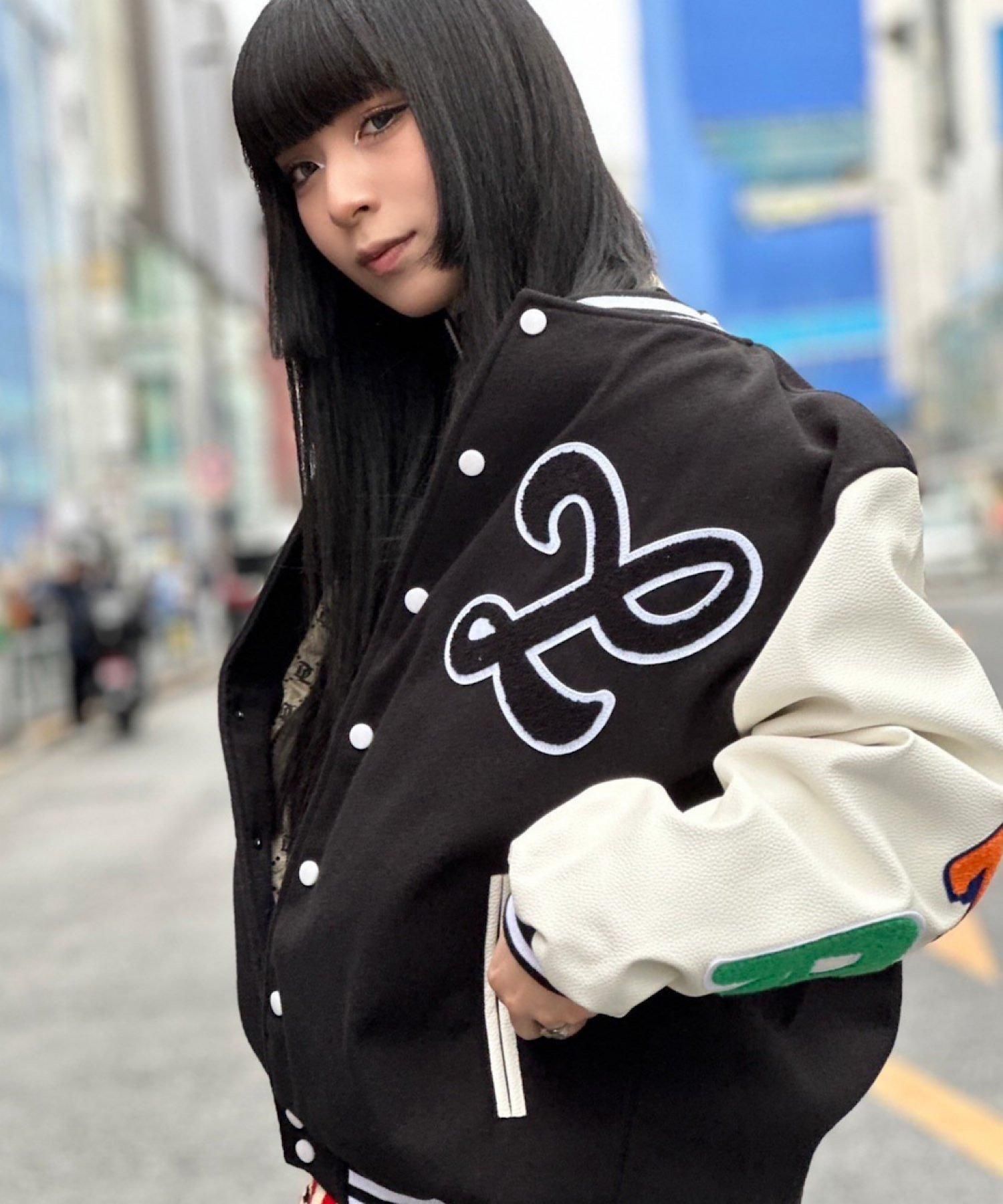 完売品 DUALISM multi font varsity jacket 完売品 DUALISM multi font
