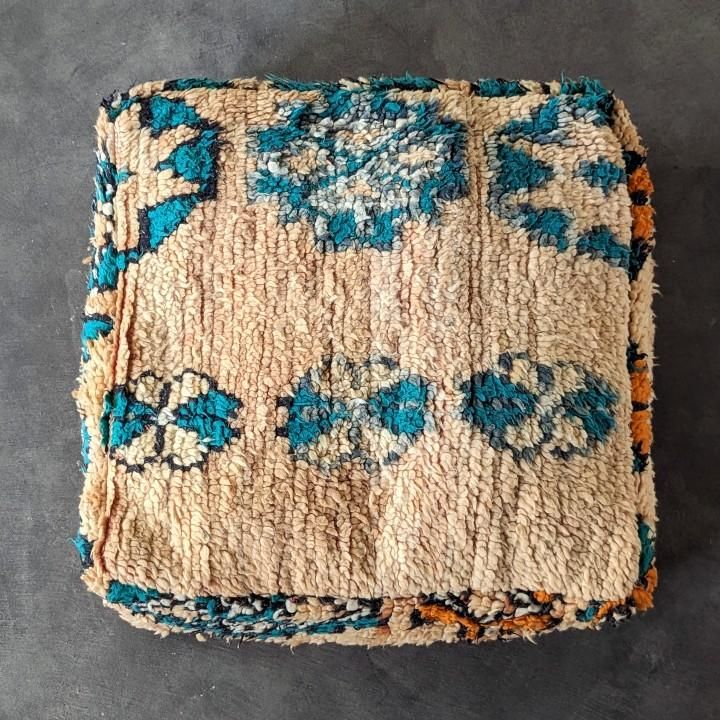 モロッコ ヴィンテージラグのプフ60㎝×20㎝「モロッコインテリアの