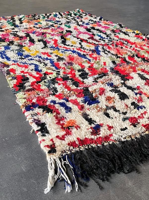 モロッコラグ「ボシャルウィット」ピンクRBO24サステナブルな