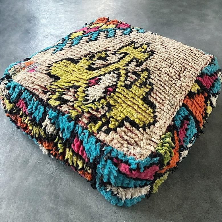 ヴィンテージラグ使用 モロッコプフ 一点物 | KP42/モロッコインテリア