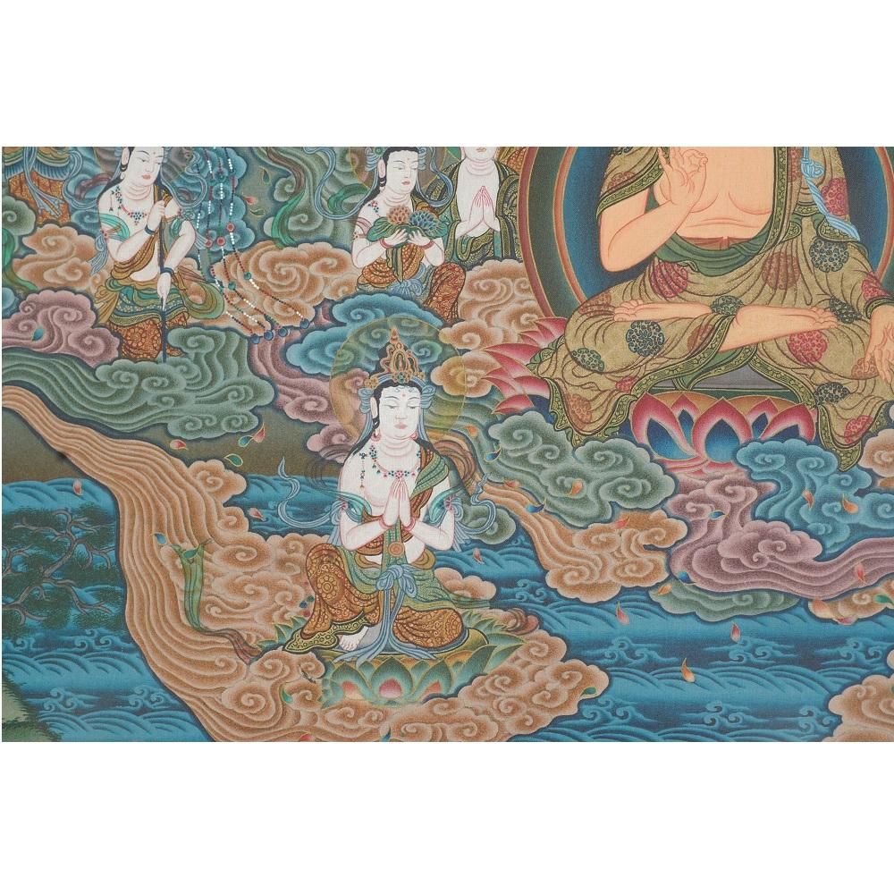 阿弥陀来迎図 仏画掛け軸（全紙サイズ）