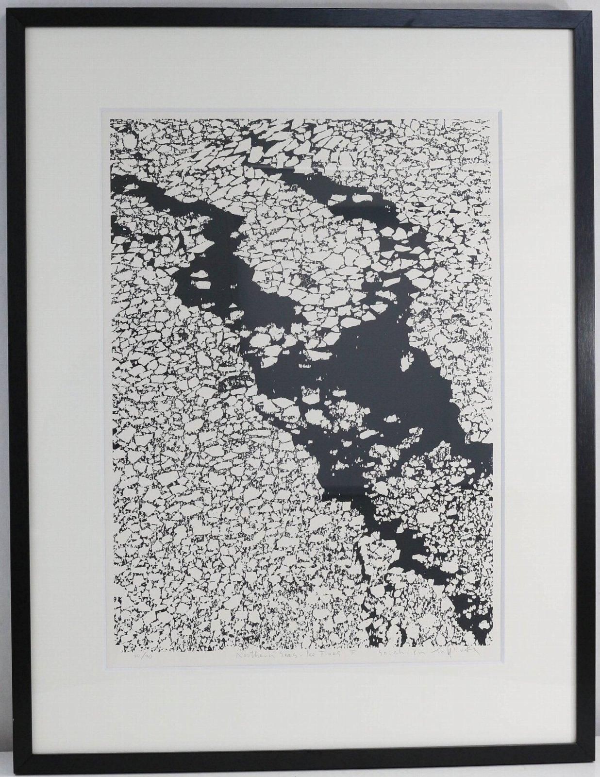 シルクスクリーン版画 富岡惣一郎「Northern Seas－Ice