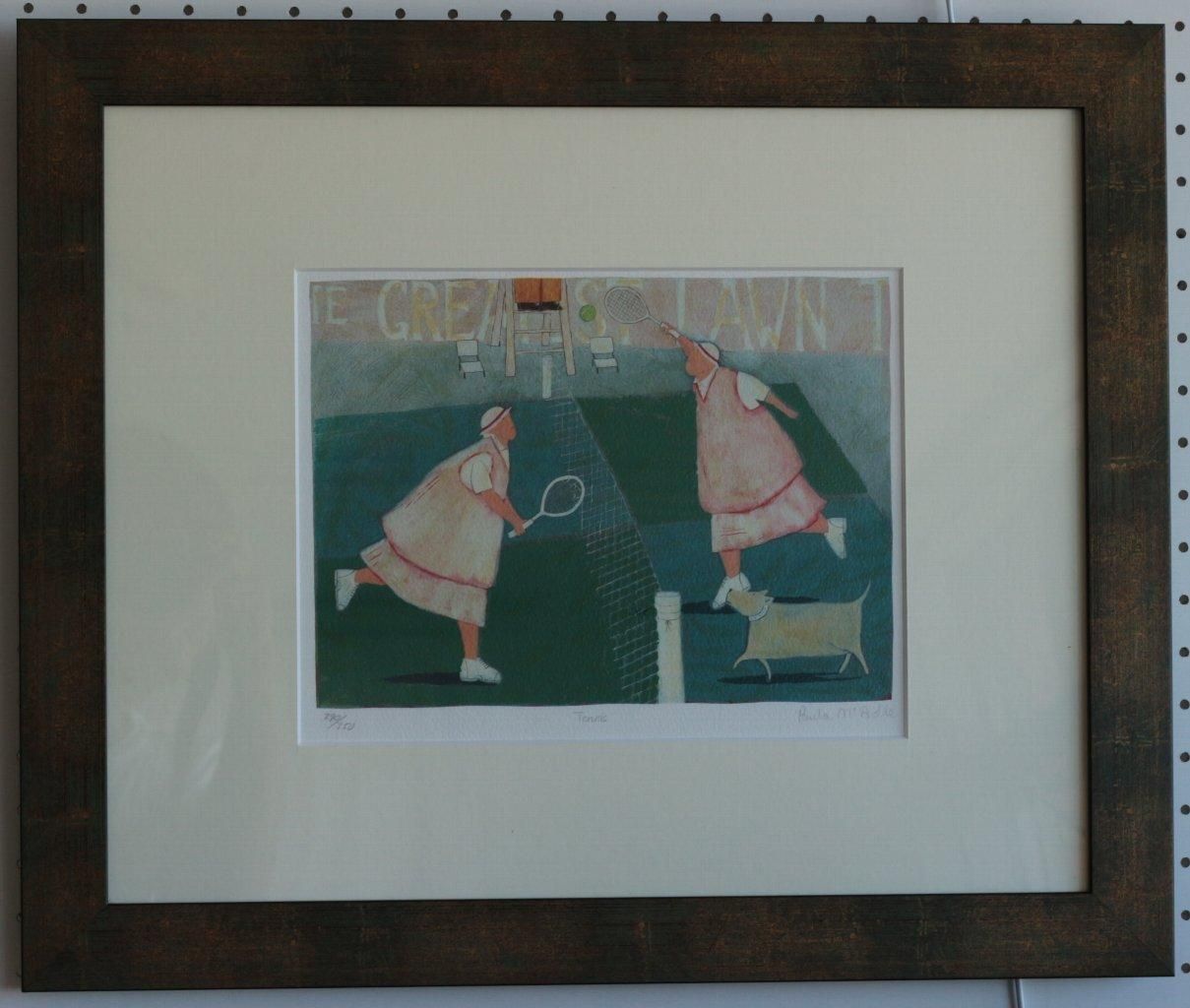 シルクスクリーン版画 ポーラ・マッカードル 「テニス」商品番号663