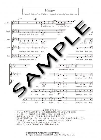 Happy 【アカペラ混声5声部】 - Hearts-Beat-Music（アカペラ本舗／弦