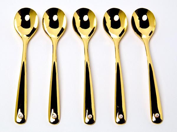 送料無料】MIKIMOTO ミキモトインターナショナル ゴールドスプーン