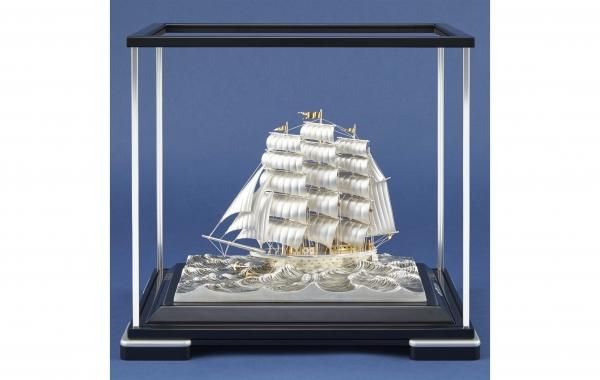 銀製 帆前船3号 ソリッドケース - TAKEHIKO - 武比古 - 日本の伝統工芸