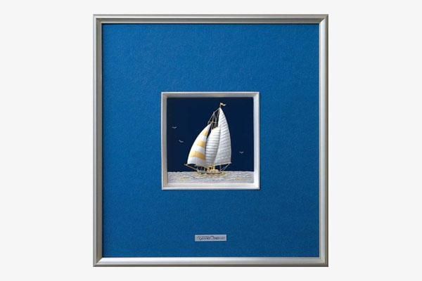 純銀 額 ヨット 6号 - TAKEHIKO - 武比古 - 日本の伝統工芸・関工芸