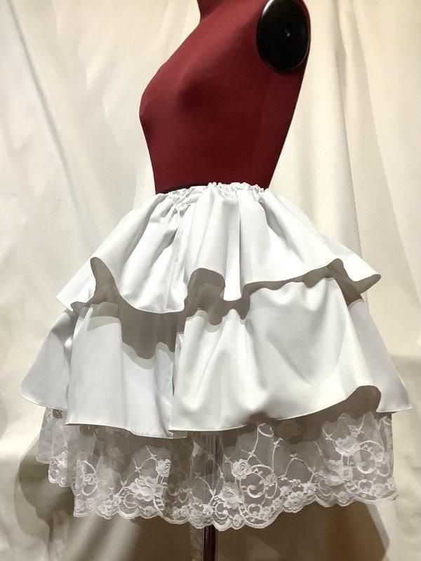 ◇受注商品◇切り替え総フリルワンピース+パニエ入りボリュームレース