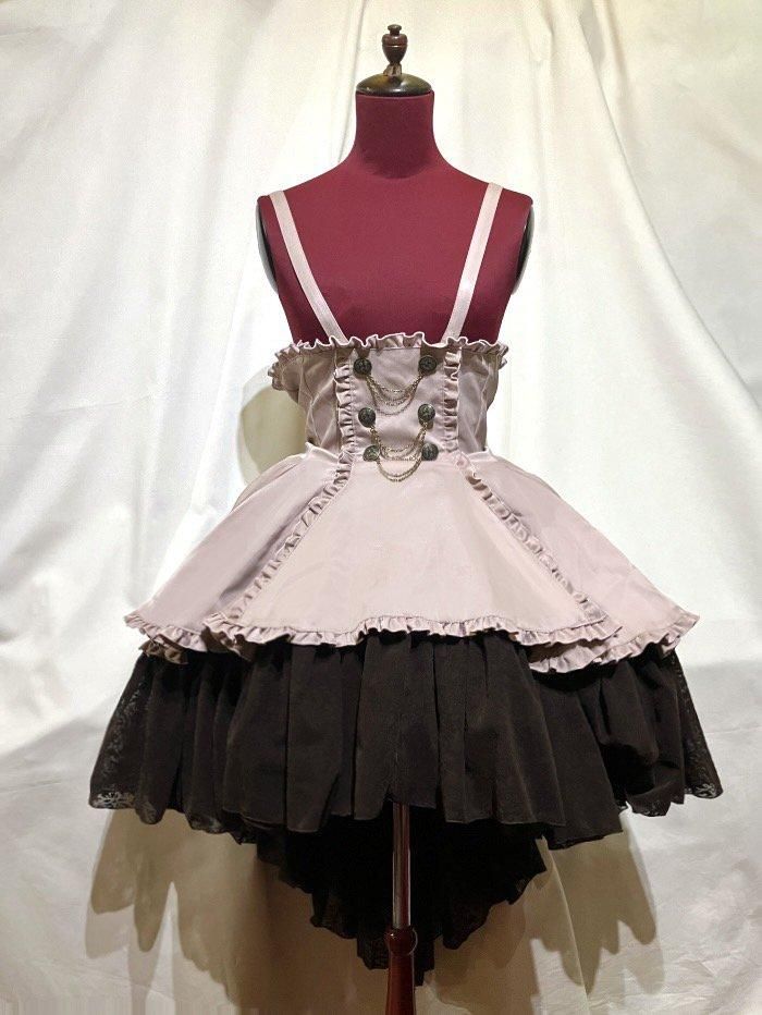 ◇受注商品◇カメオタイ付き後編み上げブラウス：白×白フリル - MARBLE