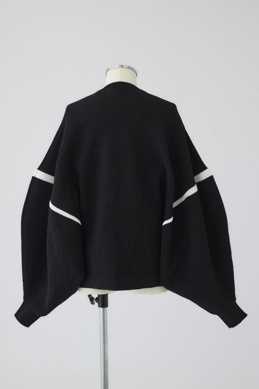 RIM.ARK] リムアーク Volume sleeve design knit tops(BLACK)