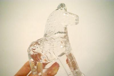 スウェーデン ヴィンテージ ガラス製 馬 ダーラナホース の置きもの