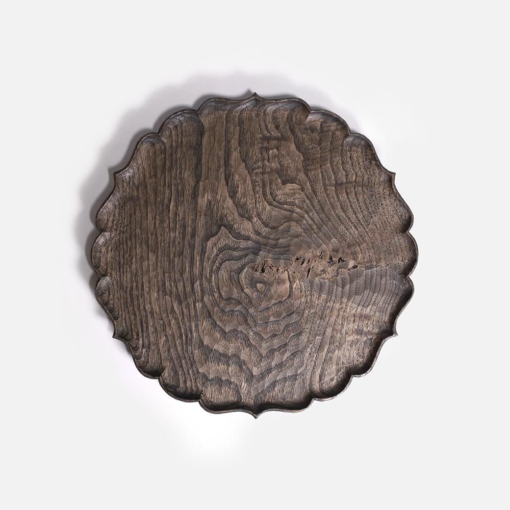 フナハシトモハル _ 稜花盆 （ 栗黒 Φ270 ） - NODE