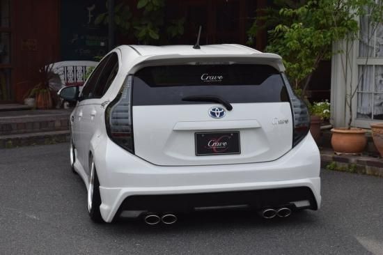 トヨタ 10系アクア(NHP10)用 リアキャンバープレート 3度 - AERO OVER