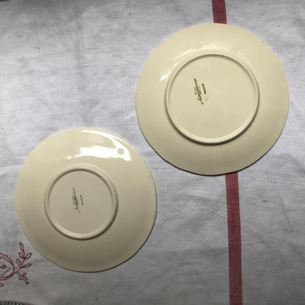 2客セット サルグミンヌ 花リム カップ&ソーサー アイボリー