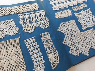 ベルギー製 1940年代 アンティーククロッシェレースサンプラー