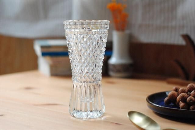 西ドイツ製 BEYER クリスタルガラス 花瓶 ヴィンテージ