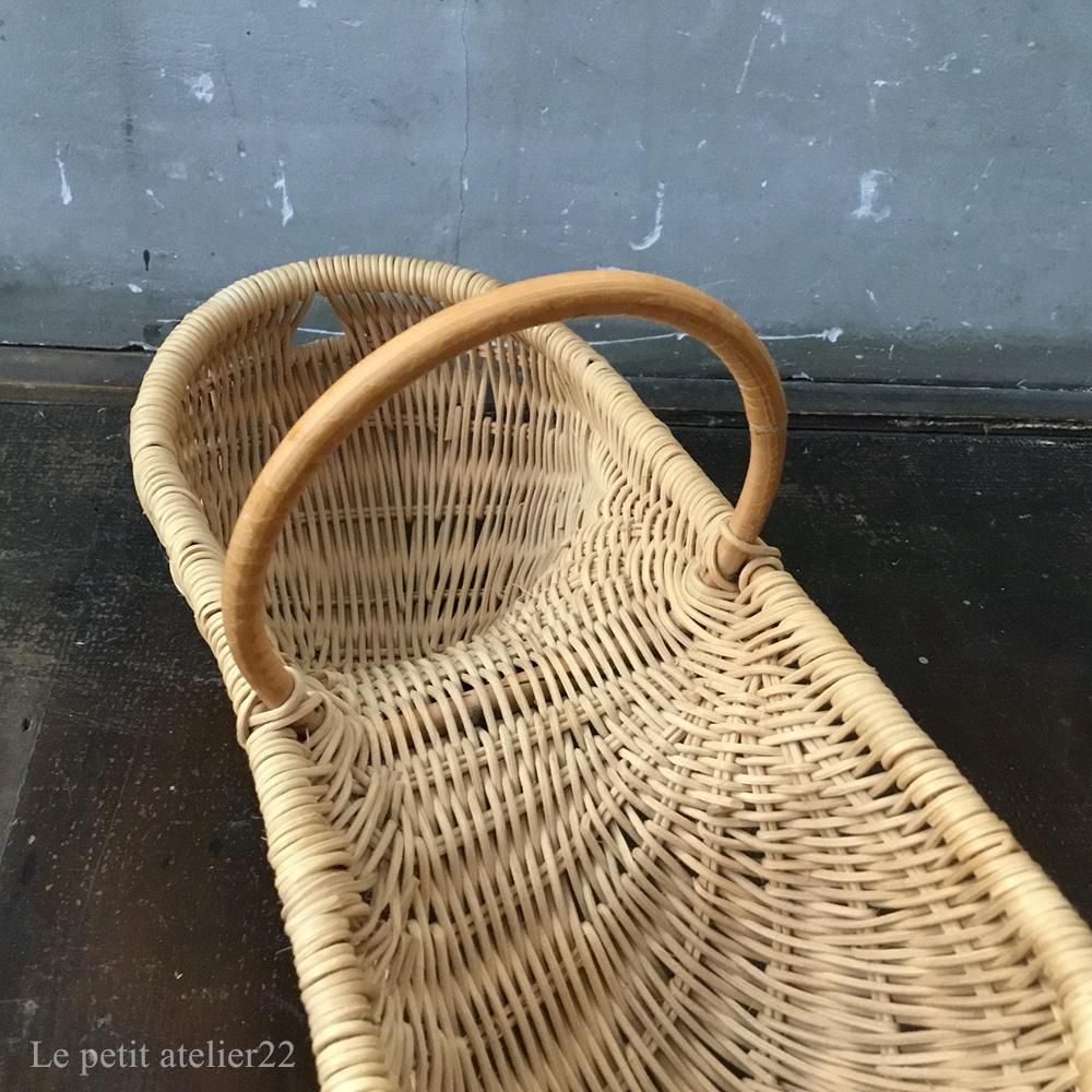 フランス アンティーク ピーナッツ型 バスケット 32.4cm