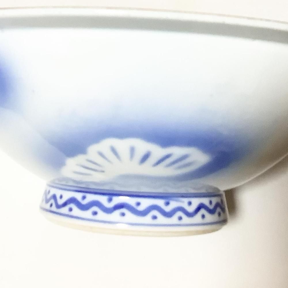 深川製磁 明治時代頃の鉢 花模様