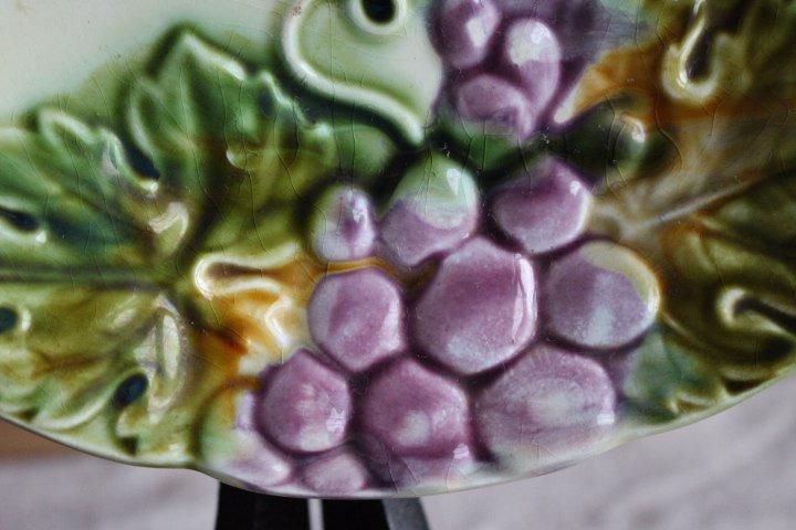 フランス製アンティークバルボティーヌのグレーププレート