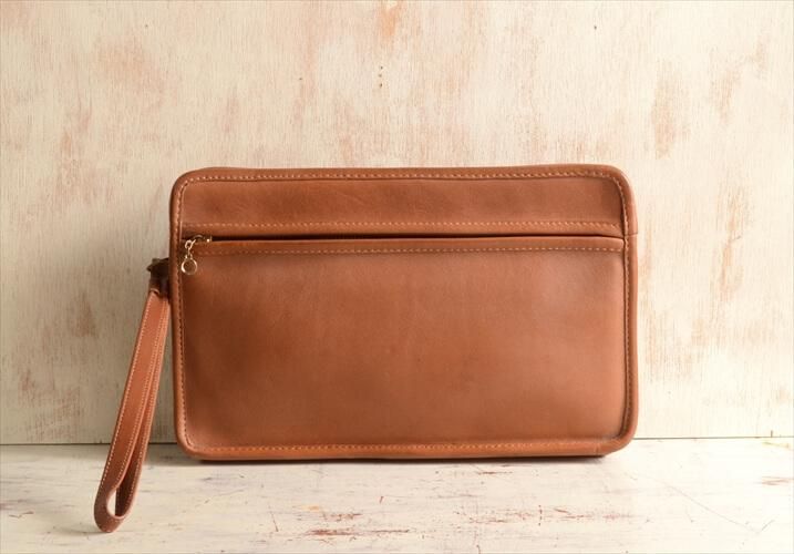 USA製 COACH オールドレザー クラッチバッグ 茶色