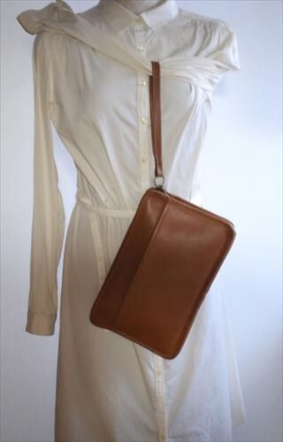 USA製 COACH オールドレザー クラッチバッグ 茶色