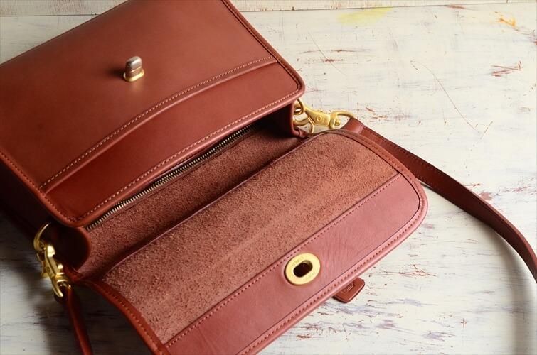 オールドコーチ レザー 2way ショルダーバッグ 茶色