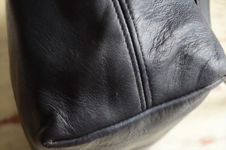 COACH オールドショルダーバッグ 本革 ネイビー メンズ