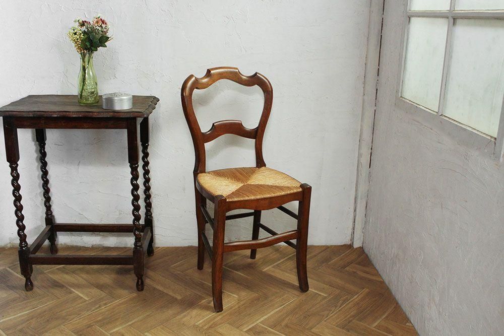 アンティーク バルーンバックチェア/ラッシュシート - アンティーク