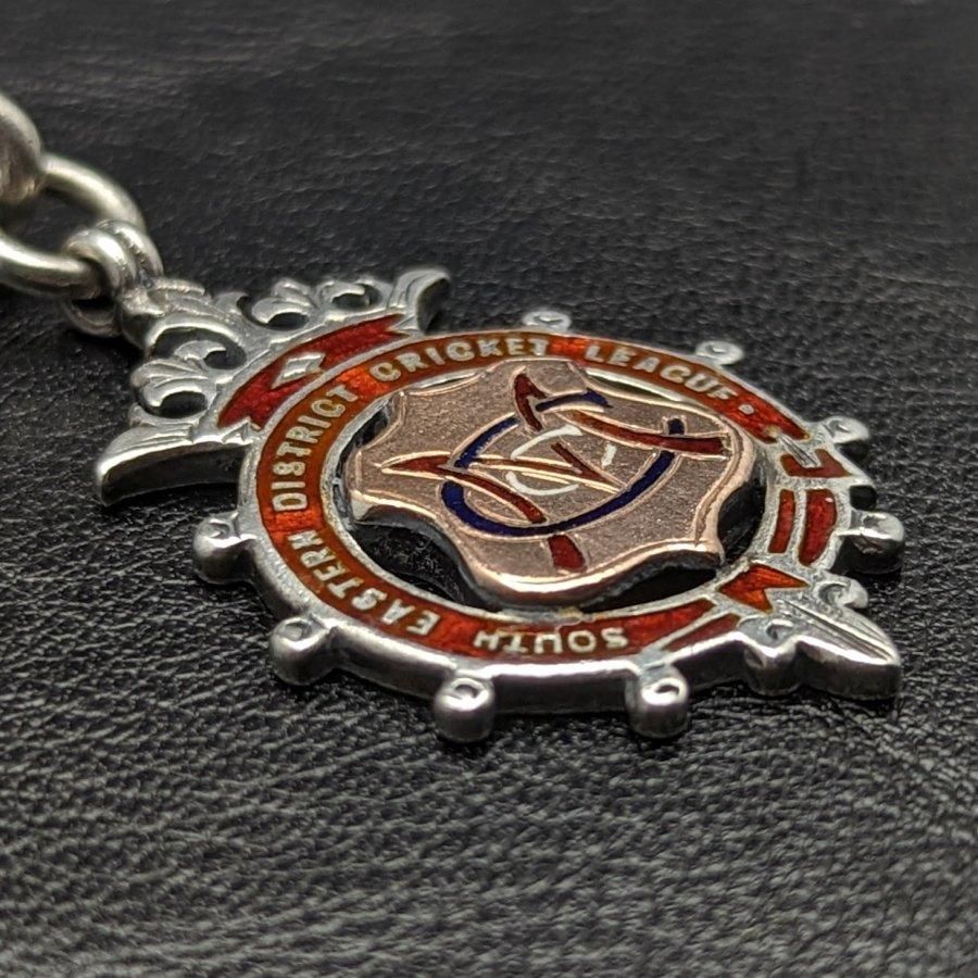 1900年頃 英国アンティーク 純銀製アルバートチェーン 52g 純銀