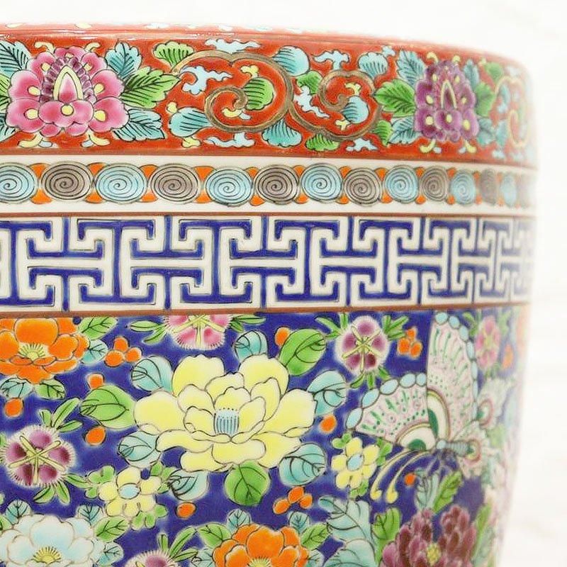 色絵 伊万里 十錦 手あぶり火鉢 日本製 アンティーク