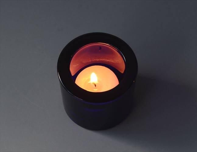 イッタラとマリメッコのコバルトブルーキャンドルホルダー