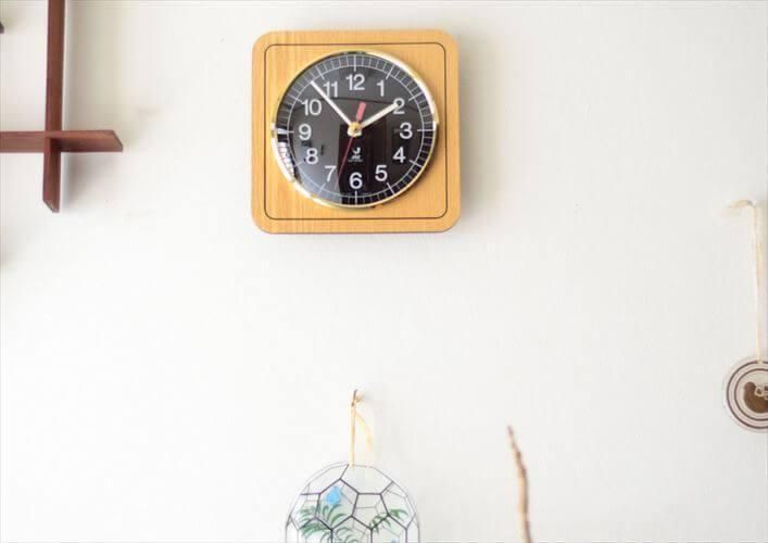 フランス製JAZ社木製壁時計 ヴィンテージ感ある一品