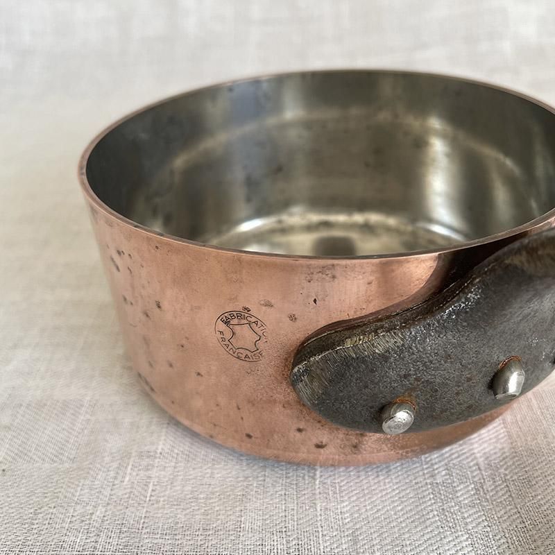 フランス製銅鍋 直径12cm 2mm厚 ソースパン