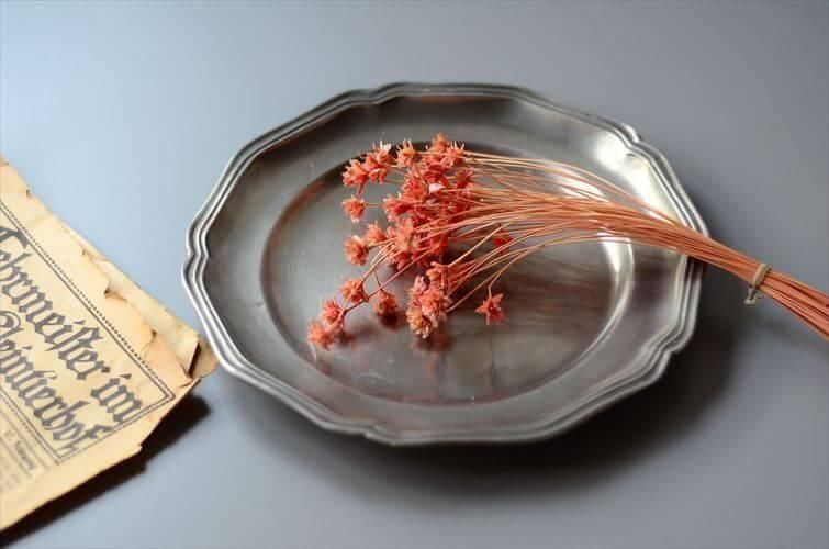 フランス製アンティークピュータープレート 22cm