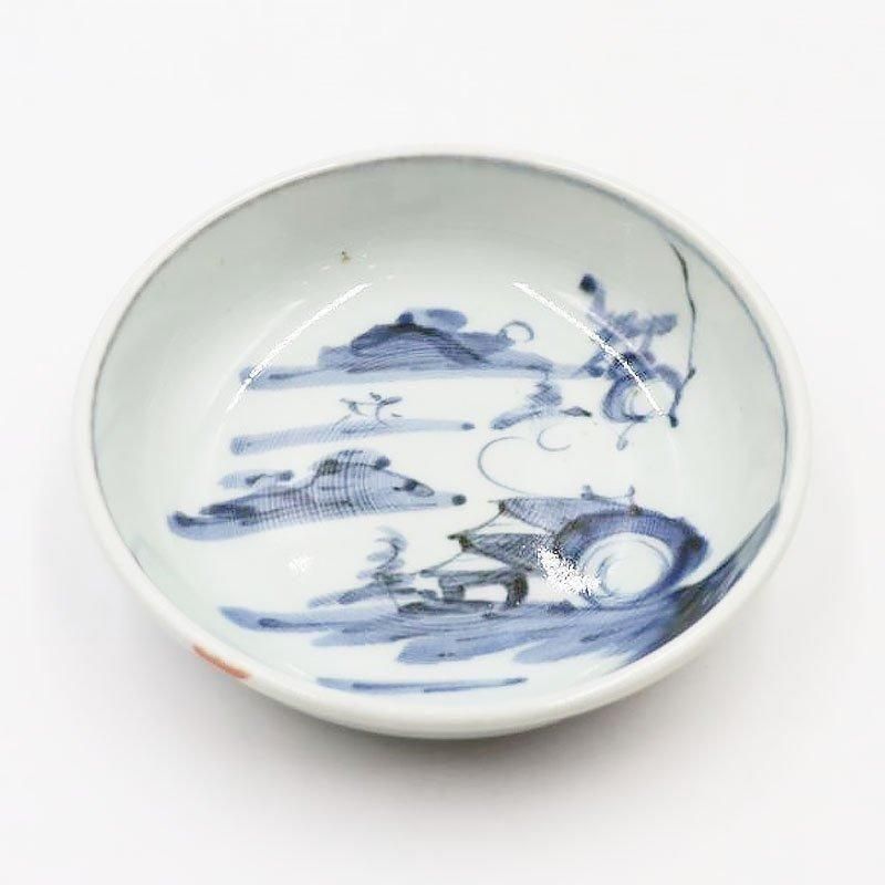 希少な明治時代の手描きアンティークなます皿